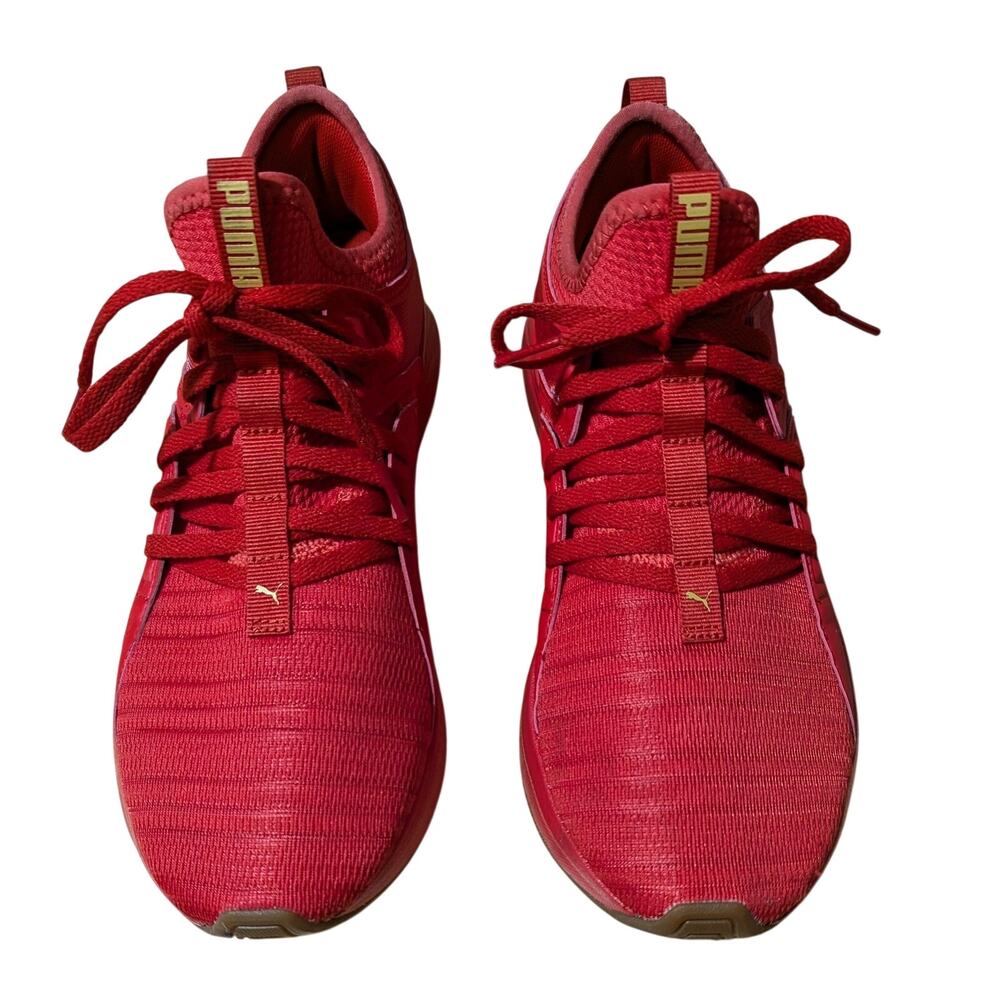 Puma Softride Sneakers Womens 9.5 Red Mesh SoftFoam+ Running Walking Shoes